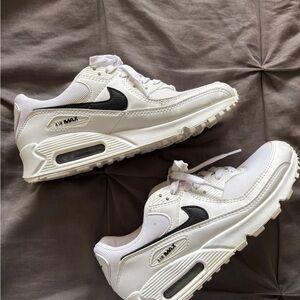 White and Black Air Max Sneakers